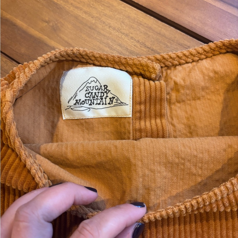 Sugar Candy Mountain Acorn Tan/Brown Corduroy Women’s Top - Picture 2 of 8